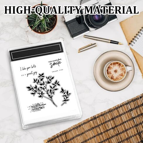 2025-2026 Newests Stamps, Stamps for Card Making, Leaf Silicone Stamp Set Suitable for Scrapbooking, Invitations and Personalized Stationery in Saudi Arabia