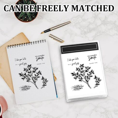 2025-2026 Newests Stamps, Stamps for Card Making, Leaf Silicone Stamp Set Suitable for Scrapbooking, Invitations and Personalized Stationery in Saudi Arabia