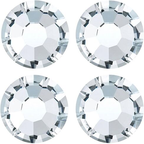 200pcs Genuine Preciosa Maxima Chaton Rose Round Flat Back Crystal Rhinestone Foil Back Crystal Clear (SS16, 3.8-4mm) for Nail Art Craft Jewelry Making Prm-S161 in Saudi Arabia