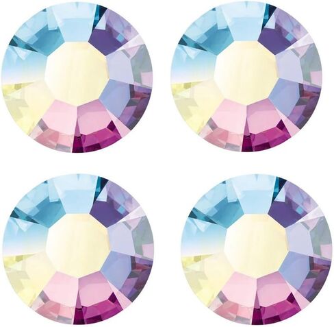 200pcs Genuine Preciosa Maxima Chaton Rose Round Flat Back Crystal Rhinestone Foil Back Crystal Clear (SS16, 3.8-4mm) for Nail Art Craft Jewelry Making Prm-S161 in Saudi Arabia