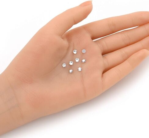 200pcs Genuine Preciosa Maxima Chaton Rose Round Flat Back Crystal Rhinestone Foil Back Crystal Clear (SS16, 3.8-4mm) for Nail Art Craft Jewelry Making Prm-S161 in Saudi Arabia