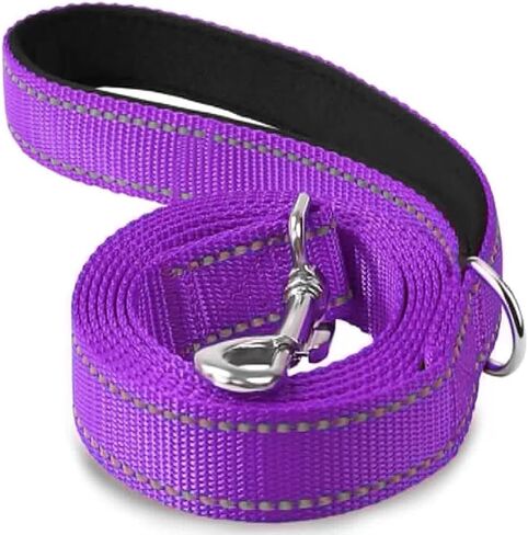 Dog Leash Double-Sided Reflective Handle Nylon Large Dogs Leashes for Medium Dogs Black in Saudi Arabia