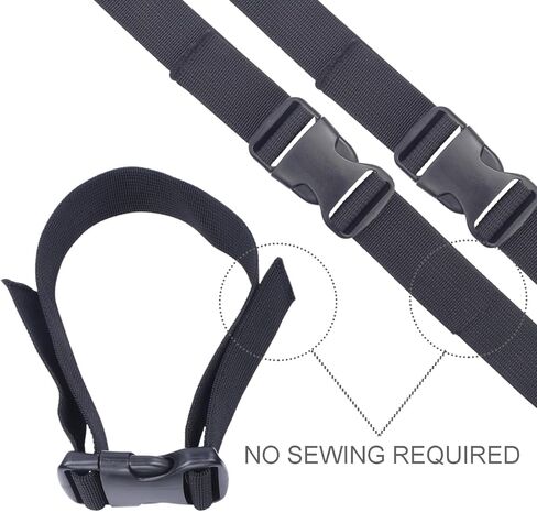 CooBigo 10 Pack 1-1/2" Plastic Side Release Buckle Dual Adjustable Outdoor Camping Tactical Backpack Belt Strap Webbing Bag Hardware Accessories 1-1/2" Dual Release Buckle Black in Saudi Arabia