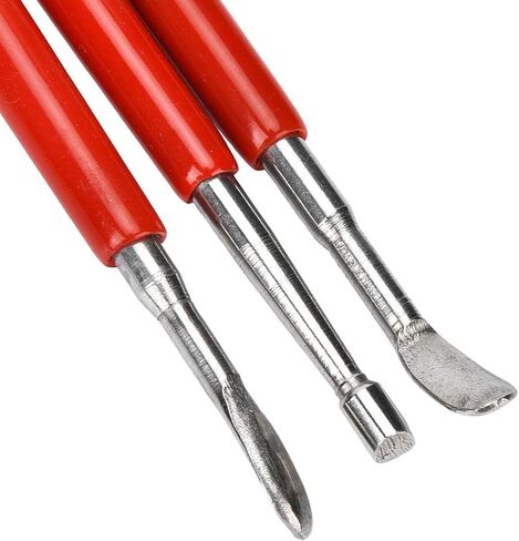 3pcs Leather Craft Carving Modelling Tool, Embossing Spoon Stylus Tool with Stainless Steel Embossing Tool for Leather Detail Sculpture in Saudi Arabia