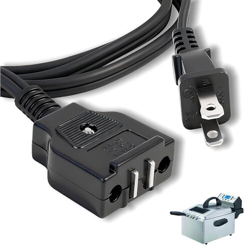 028372 Deep Fryer Breakaway Magnetic Power Cord for Waring DF175 DF250 DF280 TF200 Deep Fryer Cord Replacement - Deep Fryer Cord - Deep Fryer Parts & Accessories (Part Number 26665 28372) in Kuwait