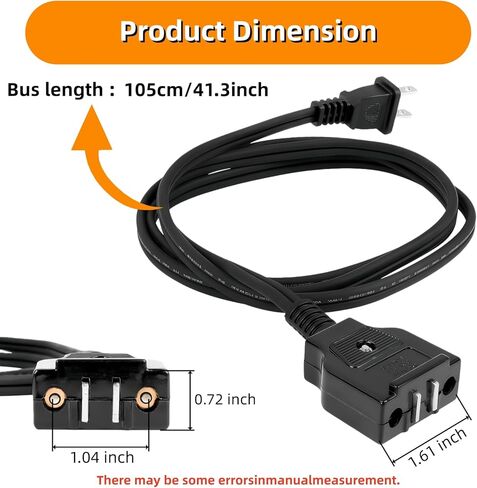 028372 Deep Fryer Breakaway Magnetic Power Cord for Waring DF175 DF250 DF280 TF200 Deep Fryer Cord Replacement - Deep Fryer Cord - Deep Fryer Parts & Accessories (Part Number 26665 28372) in Kuwait