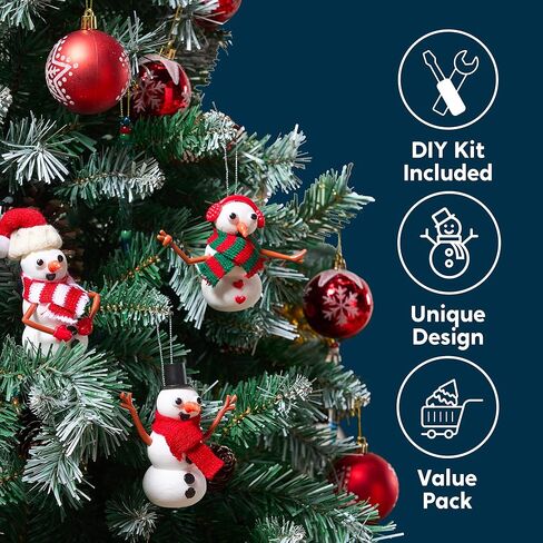 JOYIN Christmas Build a Snowman Craft Kit، 3 عبوات من الطين النمذجة DIY اصنع مجموعة رجل ثلج لفنون عيد الميلاد والأنشطة الحرفية، هدايا عيد الميلاد لتخزين الهدايا للأطفال، لعبة مدرسية مضحكة لصالح الحفلات in Kuwait