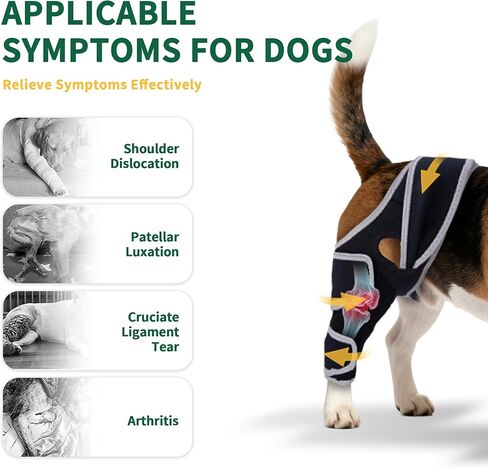Aeegee Adjustable Dog Knee Brace for ACL tears and patellar Luxation, Providing Stable Support, Pain Relief, and Promoting Recovery, Suitable for Front and Rear Legs (M) in Kuwait