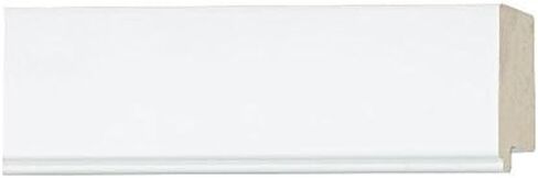 Picture Frame Moulding (Wood) 100ft Bundle - Contemporary White Finish - 1.75" Width - 5/8" Rabbet Depth in Saudi Arabia