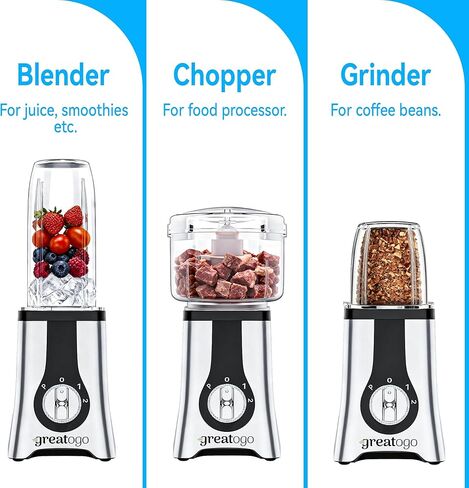 Smoothie Blender Food Processor Combo, 13 Piece All-in-One Kitchen System with Grinder Meat Chopper, 4 in 1with 4 BPA-Free Cups(10oz-42oz) Shakes,Baby Food,Blending,Dishwasher Safe,Ideal Gift in Saudi Arabia