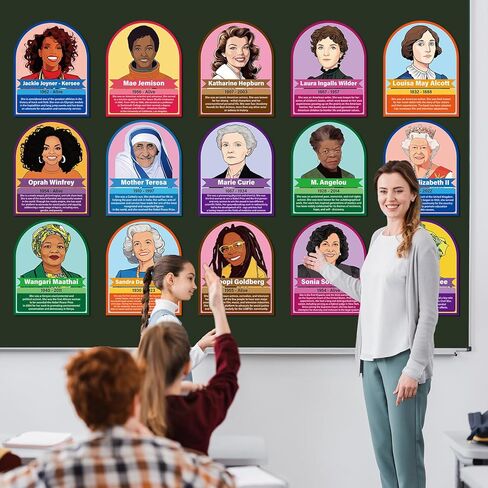 20Pcs Women's History Month Posters Influential Women in History Posters Inspirational Famous Woman Wall Art Print Feminist Classroom Bulletin Board Decoration for School Home Office Wall Decor in Saudi Arabia