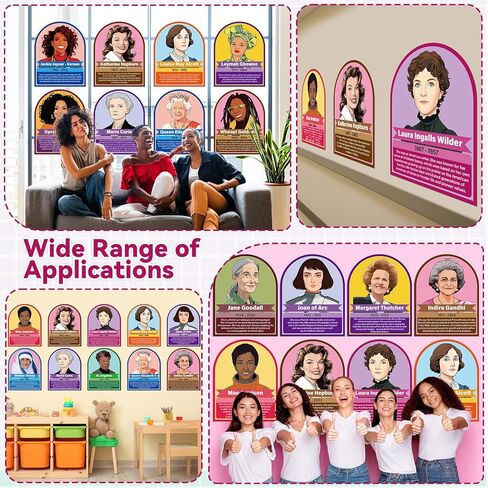 20Pcs Women's History Month Posters Influential Women in History Posters Inspirational Famous Woman Wall Art Print Feminist Classroom Bulletin Board Decoration for School Home Office Wall Decor in Saudi Arabia
