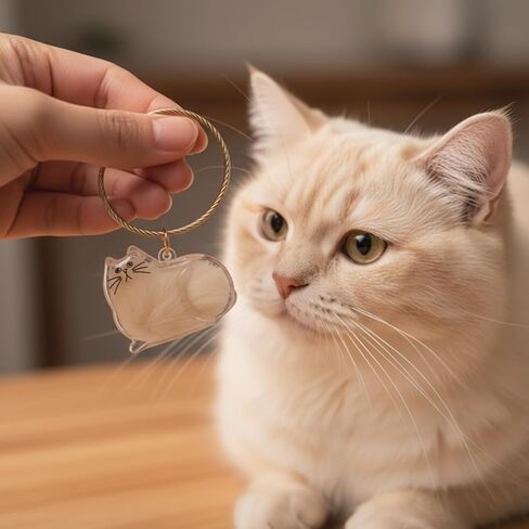 8Pcs Cat Fur Memory Charm, Transparent Cat Hair Keychain for Keepsake Set for Cat Fur Locket, Pet Fur Memory Charm for Various Breeds in Kuwait