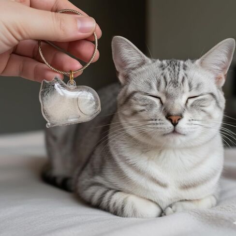 8Pcs Cat Fur Memory Charm, Transparent Cat Hair Keychain for Keepsake Set for Cat Fur Locket, Pet Fur Memory Charm for Various Breeds in Kuwait