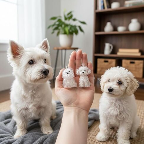 8Pcs Cat Fur Memory Charm, Transparent Cat Hair Keychain for Keepsake Set for Cat Fur Locket, Pet Fur Memory Charm for Various Breeds in Kuwait