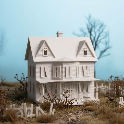 HO Scale Model Haunted House Kit Not-Built Building for Model Railroad JZHO6883JJ in Saudi Arabia