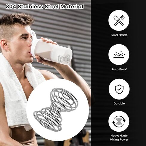 SNAIL GARDEN Hourglass-Shaped Shaker Ball for Smoother Mixing, Heavy Duty 20g Stainless Steel Blender Ball for Fast Mixing, 6PCS Mixing Balls for Shaker Bottles and Liquid Mixing in Saudi Arabia