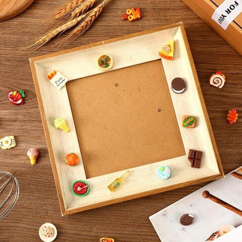 JANYUN 120pcs Mini Resin Food, Miniature Drink Bottles Resin Hamburg Cake Ice Cream Pretend Play Kitchen Game Accessories for Dollhouse Accessories Decorations in Saudi Arabia