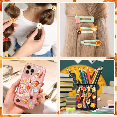 JANYUN 120pcs Mini Resin Food, Miniature Drink Bottles Resin Hamburg Cake Ice Cream Pretend Play Kitchen Game Accessories for Dollhouse Accessories Decorations in Saudi Arabia