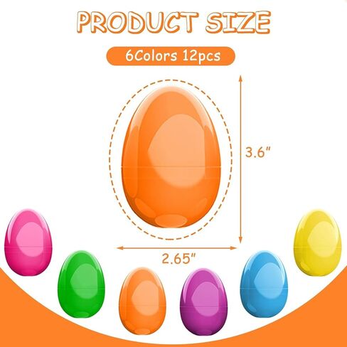 3.5"Unfilled Easter Eggs, 36 pcs Colorful Egg Plus 2 Golden Egg, 38 Pcs Plastic Empty Eggs Colors for Easter Hunts, Surprises, Easter Basket Stuffers Fillers in Saudi Arabia