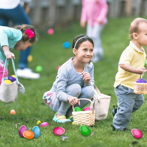 3.5"Unfilled Easter Eggs, 36 pcs Colorful Egg Plus 2 Golden Egg, 38 Pcs Plastic Empty Eggs Colors for Easter Hunts, Surprises, Easter Basket Stuffers Fillers in Saudi Arabia