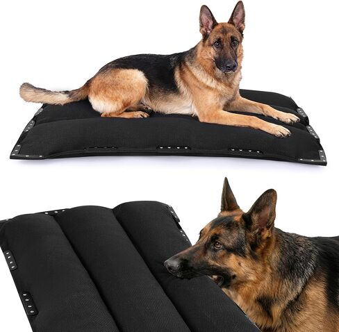MABOZOO Chew-Proof Dog Bed with Metal Rivets, Durable Kennel Mat for Aggressive Chewers, Waterproof Crate Pad with Shredded Foam Fill for Medium Dogs (Indoor/Outdoor Use) in Kuwait