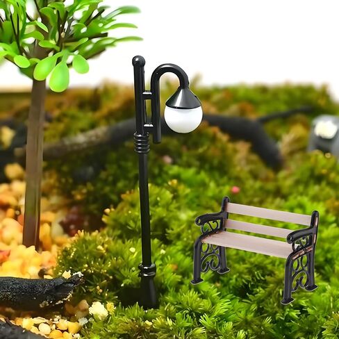 Realistic 1：12 Scale Black Miniature Park Bench – Dollhouse Accessory for Model Train Scenery, DIY Mini Displays, Architectural Models, Tabletop Decoration & Craft Projects (Size：1.9 x 0.9 x 1.3 in) in Saudi Arabia
