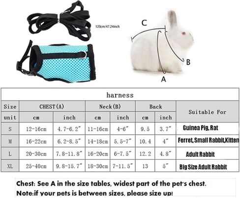 سرج أرنب مع مقود مقاوم للهروب، سترة شبكية ناعمة على شكل أرنب بإبزيم قابل للتعديل للهامستر الخنزير الغيني الذي يمشي على شكل حيوانات صغيرة للحيوانات الأليفة، أحمر L in Kuwait