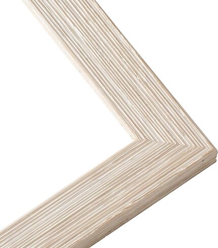 CountryArtHouse Picture Frame Moulding (Wood) 100ft bundle - Distressed/Aged White Washed Finish - 1.5" width - 1/2" rabbet depth in Saudi Arabia