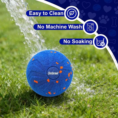 Ombrael Smart Interactive Dog Ball，Automatic Moving, Bouncing, Spinning Ball, Chew-Resistant & Washable E-TPU Rubber Toy, Perfectly Sized for The Mouths of Medium to Large Dogs in Saudi Arabia