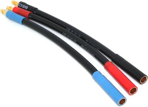 3 عبوات 3.5 ملم ذكر إلى 4 ملم أنثى Castle ESC تمديد يؤدي، 12AWG سلك درجة حرارة عالية 200 درجة مئوية، 12.5 سم RC موتور قوة تمديد الكابلات in Kuwait