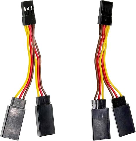 20Pcs Servo Extension Cable and Y Harness Splitter for RC Airplane Car Drone, Compatible with JR Futaba Spektrum (1.97nch /5.9-Inch) in Saudi Arabia