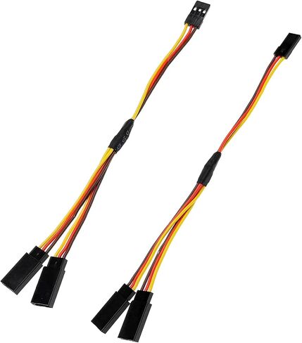 20Pcs Servo Extension Cable and Y Harness Splitter for RC Airplane Car Drone, Compatible with JR Futaba Spektrum (1.97nch /5.9-Inch) in Saudi Arabia