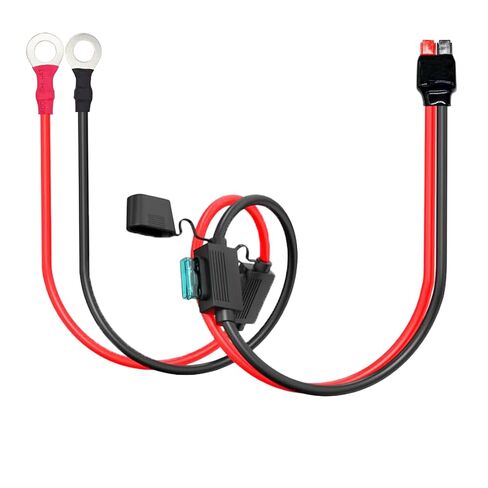 10AWG Anderson Connector to O Ring Terminal Cable，Dual Positive/Negative ATC Style Fuse Holder Cable with 2 Fuse for Automotive Portable Power Station Solar Generators - 2FT in Saudi Arabia