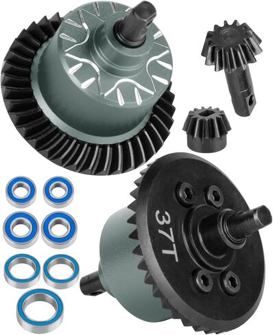 RC Diff Gear 37T Upgrades Part for 1/10 Slash 4X4 VXL/Rustler 4X4 VXL/Stampede 4X4 VXL/Hoss 4X4 VXL/XO-1,Front Rear Differential Hop Ups,Red in Saudi Arabia