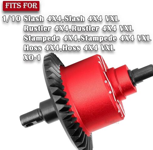 RC Diff Gear 37T Upgrades Part for 1/10 Slash 4X4 VXL/Rustler 4X4 VXL/Stampede 4X4 VXL/Hoss 4X4 VXL/XO-1,Front Rear Differential Hop Ups,Red in Saudi Arabia