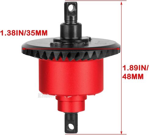 RC Diff Gear 37T Upgrades Part for 1/10 Slash 4X4 VXL/Rustler 4X4 VXL/Stampede 4X4 VXL/Hoss 4X4 VXL/XO-1,Front Rear Differential Hop Ups,Red in Saudi Arabia