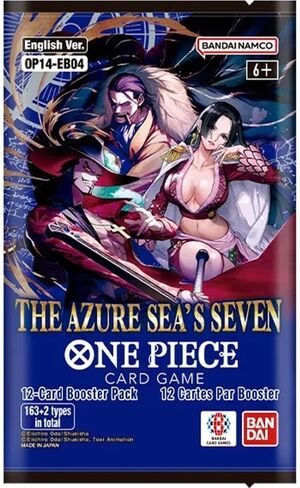 One Piece TCG: حزمة التعزيز ذات الأكمام السبعة لبحر أزور (OP-14) - 12 بطاقة in Saudi Arabia