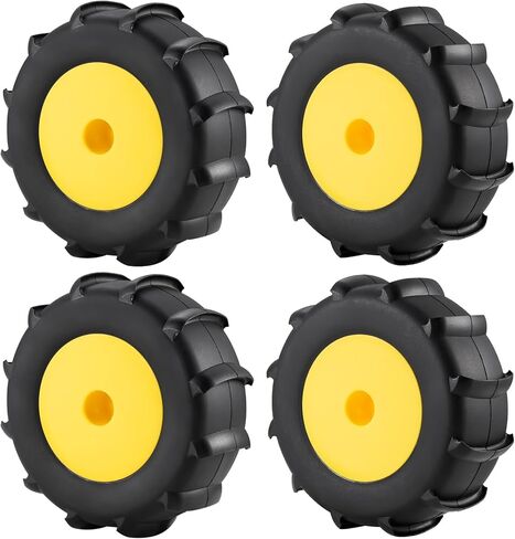 4PCS Off Road Snow Sand Rubber Tires RC Paddle Tires Hexagon 12mm Wheels for almost all 1/10 scale RC trucks with 12mm Truck (Black) in Saudi Arabia