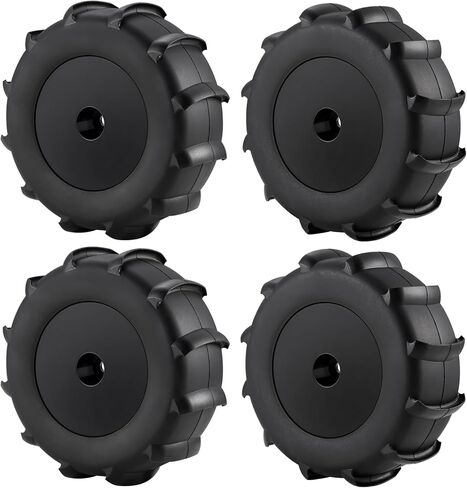 4PCS Off Road Snow Sand Rubber Tires RC Paddle Tires Hexagon 12mm Wheels for almost all 1/10 scale RC trucks with 12mm Truck (Black) in Saudi Arabia
