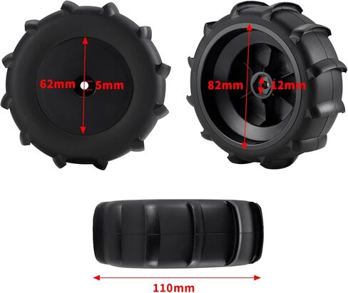 4PCS Off Road Snow Sand Rubber Tires RC Paddle Tires Hexagon 12mm Wheels for almost all 1/10 scale RC trucks with 12mm Truck (Black) in Saudi Arabia