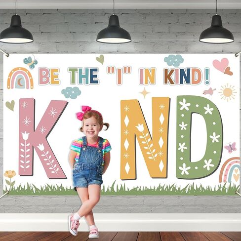 Wiooffen Spring Classroom Decorations Flower Boho Motivational Inspirational Quotes Back to School Backdrop Be the Kind Hanging Banner Photo Booth Props Background for School Hallway Home Wall Decor in Saudi Arabia