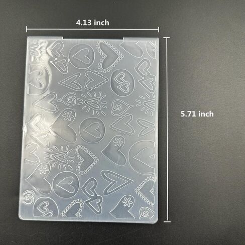 3D Plastic Embossing Folder TemplateValentine's Day Cute Heart Shape Texture A6 Size for Card Making DIY Scrapbooking Paper Crafting Handmade Crafts Scrapbooking Arts Supplies Scrapbook Decor in Kuwait