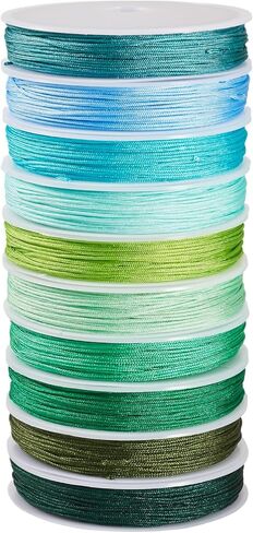 Beadthoven 10 Colors 0.8mm Nylon String for Bracelets Fall Orange Braided Nylon Beading Thread Set Chinese Knotting Cords for Jewelry Making Friendship Bracelets Macrame DIY Craft Kumihimo Wind Chime in Saudi Arabia