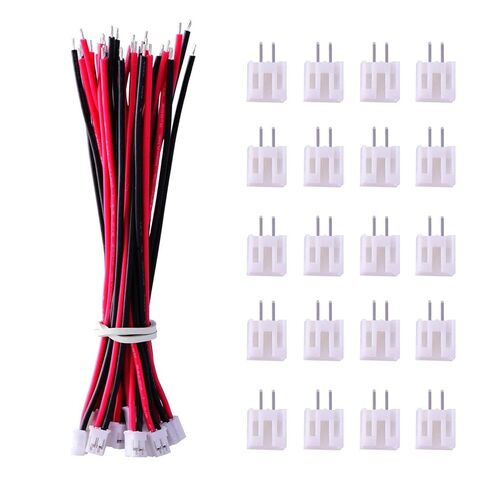 GTIWUNG 20 Sets Mini Micro Jst 2.0 Ph 2-Pin موصل التوصيل ذكر مع كابل 80 مم وموصل سالب in Kuwait