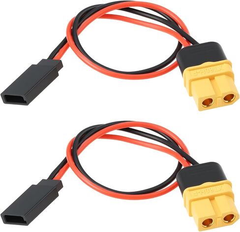 SING F LTD 2 قطعة مقبس XT60 إلى كابل شحن Futaba 20 سنتيمتر 20AWG لبطارية طراز الطائرة بدون طيار RC in Kuwait