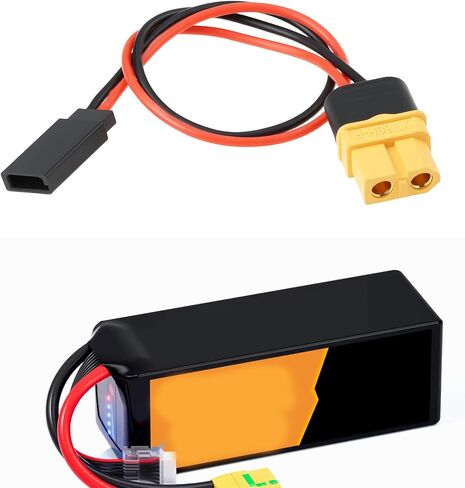 SING F LTD 2 قطعة مقبس XT60 إلى كابل شحن Futaba 20 سنتيمتر 20AWG لبطارية طراز الطائرة بدون طيار RC in Kuwait