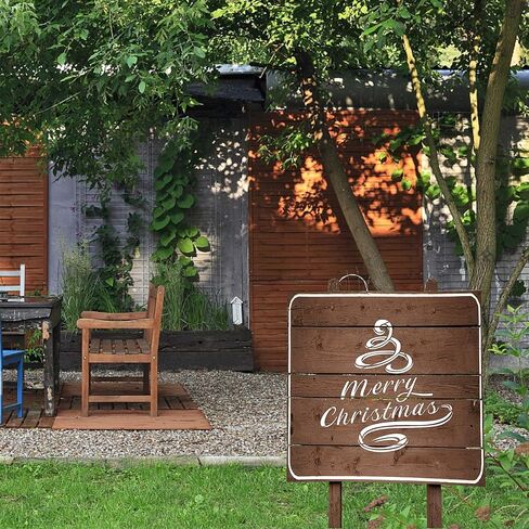 Let It Snow Alphabet كبير استنسل عيد الميلاد الشتوي للرسم على الخشب والقماش والجدران والأرضيات والأقمشة والأثاث، علامات خشبية الطلاء، ديكور المنزل DIY، استنسل بلاستيكي قابل لإعادة الاستخدام (12 بوصة × 12 بوصة) in Kuwait