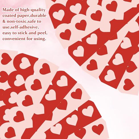 Whaline 70 Ft Valentine's Day Bulletin Board Borders Red Pink Heart Self-Adhesive Trim Border Stickers for Wedding Anniversary Party Home Office Decor in Saudi Arabia