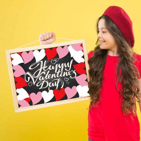 Lucleag 36Ft Valentine’s Day Bulletin Board Border Roll, Cute Valentine Heart Bulletin Border Trim for Valentines Day Anniversary Wedding Party Classroom Office Bulletins Board Decoration in Saudi Arabia